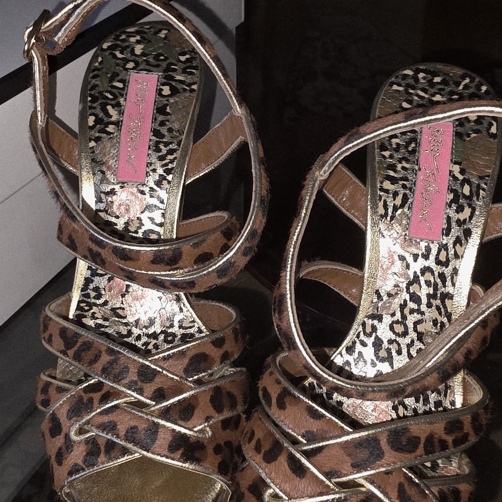 Betsey Johnson Leopard Print Heels